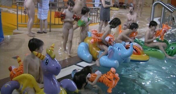 Indoor water runners 1 Full HD video - Interaction with nature through naturism and nudism