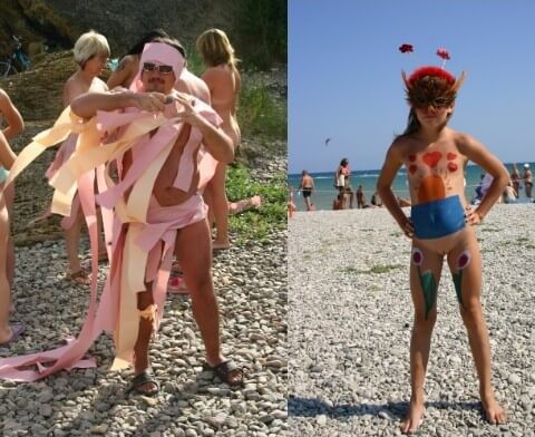 Natural Mud Camouflaging pics - Nudity as a natural part of human existence