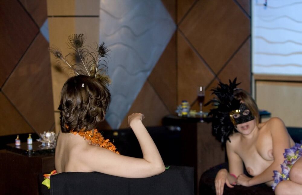 Masquerade Lounging photos - Nudism has been around for a very long time