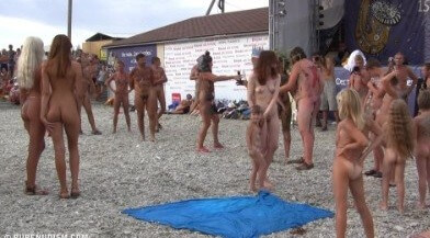Cool Day At The Beach Full HD video - Active naturists on vacation
