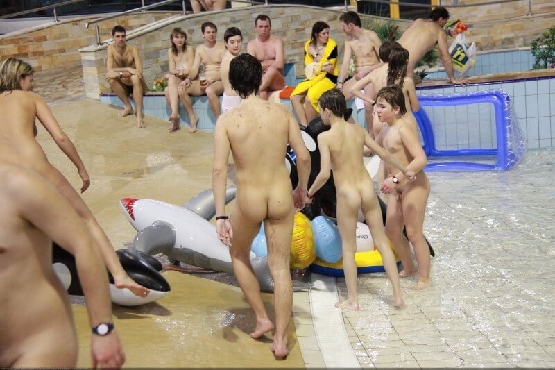 Pool day celebration Big gallery - Nudists value harmony and tranquility