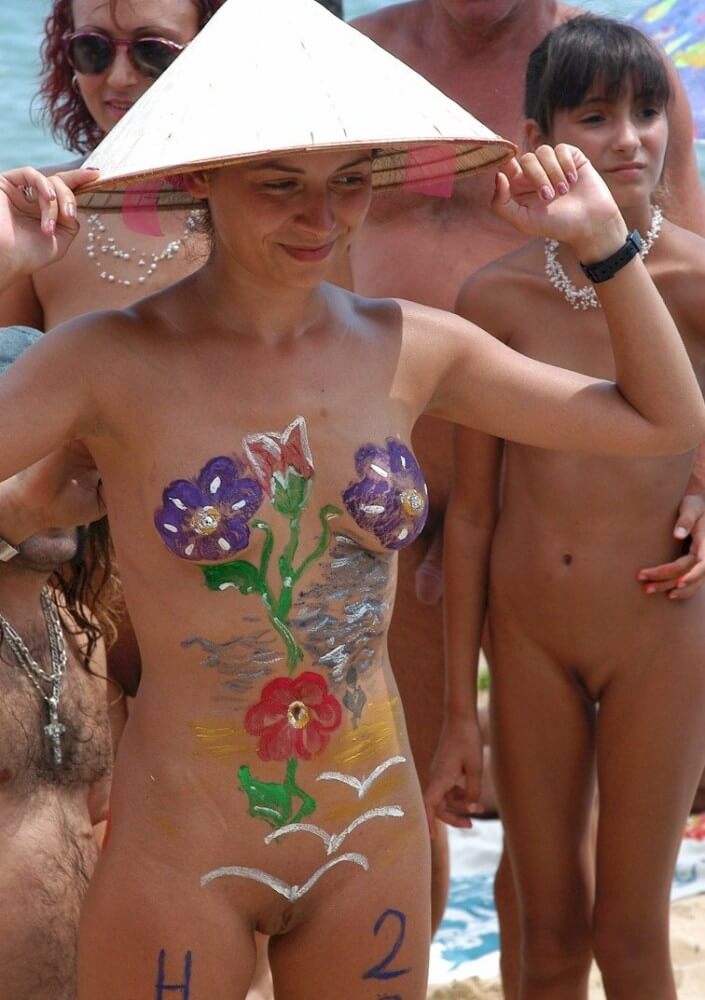 Nudist gathering on the beach video - Interaction with nature through naturism and nudism