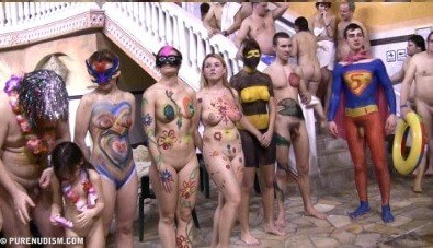 Body paint award lines Full HD - Living in harmony with nature is the primary goal of the naturist and nudist lifestyle