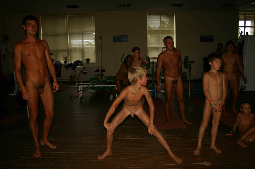 Family Gym Nudist Stretch pics - Naturists love openness and freedom