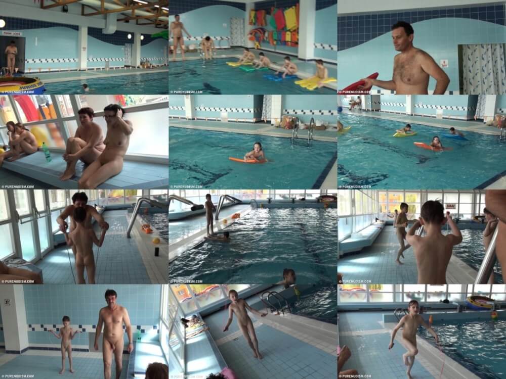 Poolside activities 2 Full HD - Love for oneself and the environment are important values in naturism and nudism